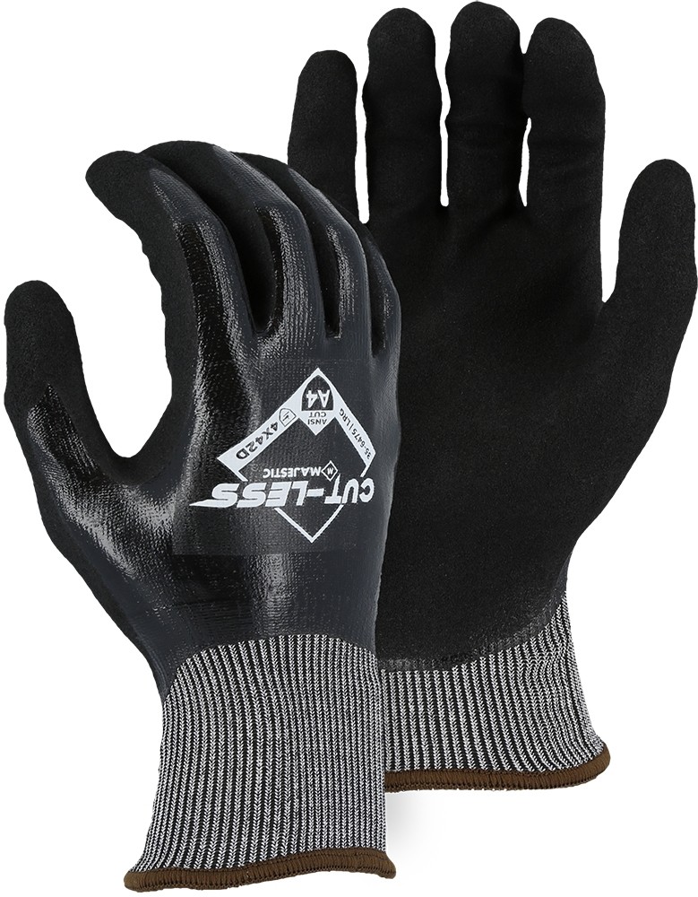 35-6475 Majestic® Water Resistant Cut-Less KorPlex Glove with nitrile palm dip over full dip flat nitrile 
